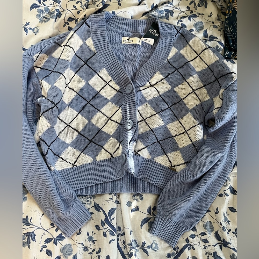 argyle hollister cardigan